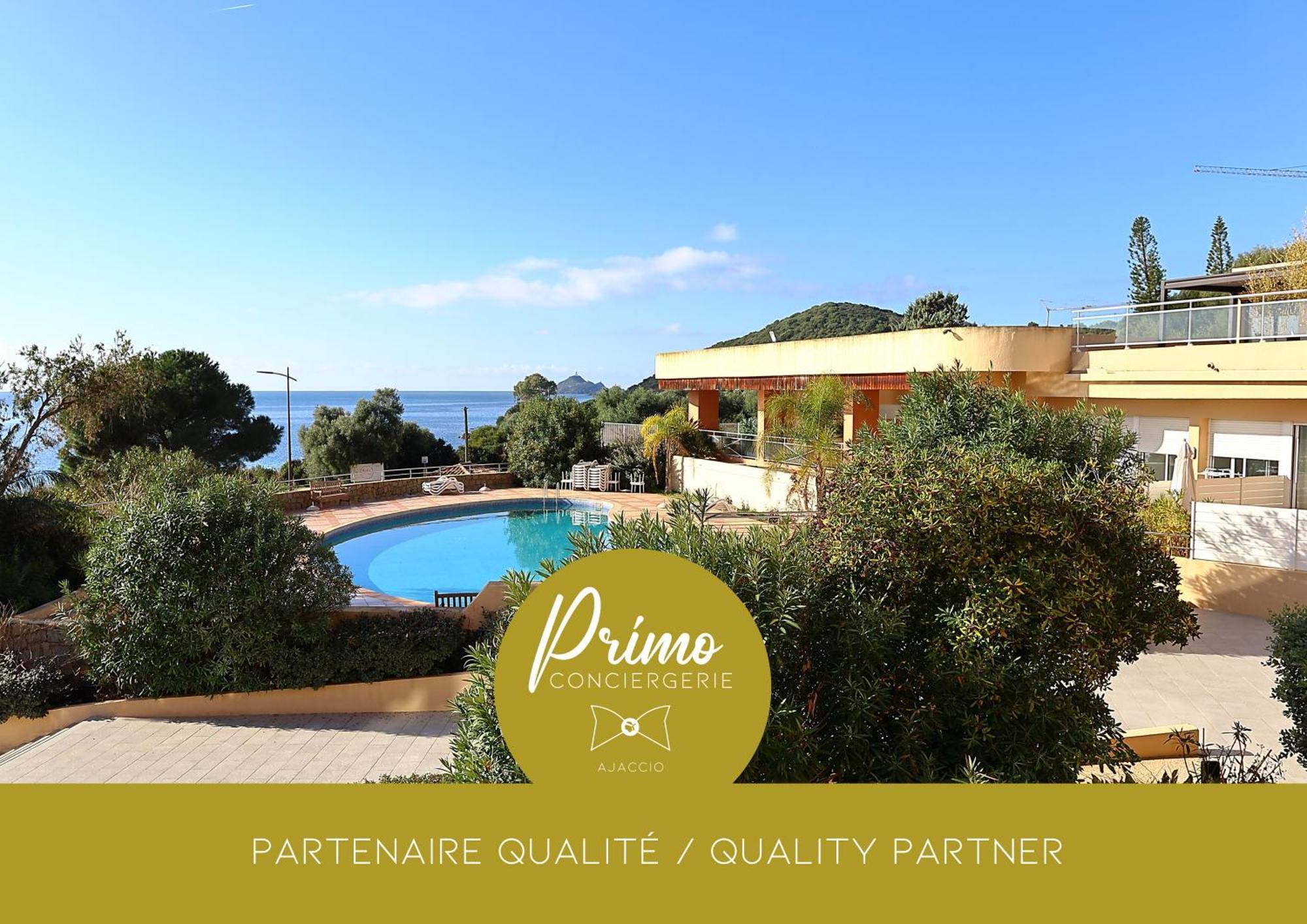 Superbe T2 Vue Mer - Piscine & Plage A 100M Ajaccio  Exteriér fotografie